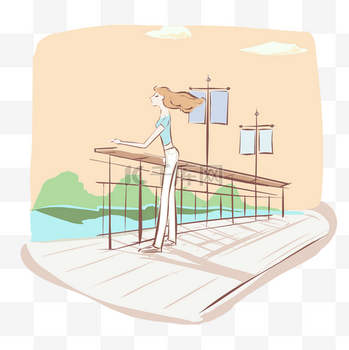 步行街插画_PSD_素材_图片-千库网