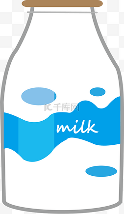 纯牛奶矢量素材图片_黑白花纹牛奶