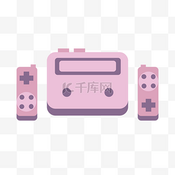 手绘粉色游戏机