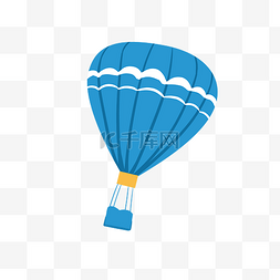 蓝色蓝色波浪纹图片_蓝色波浪纹简约热气球在空中