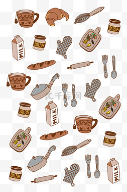 食物底纹装饰图片_食物底纹手绘插画