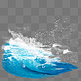蓝色海浪浪花元素