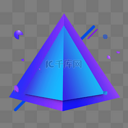 几何三角形海报装饰C4D立体装饰