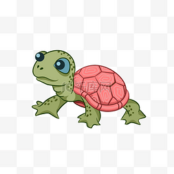 小乌龟可爱图片_卡通小清新可爱的乌龟