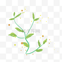 绿色植物矢量图图片_绿色植物卡通插画