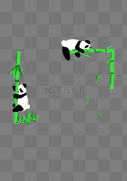 竹林框图片_熊猫爬竹子
