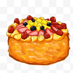 蓝莓草莓蛋糕图片_草莓水果蛋糕