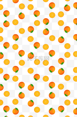 黄色的橙子底纹插画