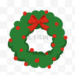 绿色圣诞花环图片_绿色圣诞花环