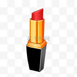 化妆工具插画图片_手绘化妆工具口红插画