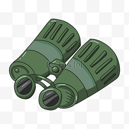 军事器材图片_绿色双通军事望远镜