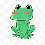 可爱夏季小动物青蛙插画