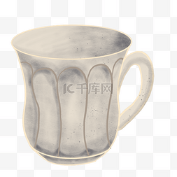 款式复古图片_灰色陶瓷复古咖啡杯