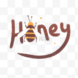 简约昆虫图片_可爱棕色小蜜蜂蜂蜜