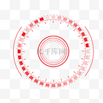 科技感点线面组合圆形图案