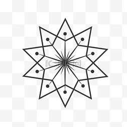 基本形状图片_卡通五角星占卜线条