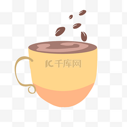 咖啡和咖啡豆插画