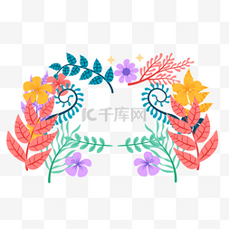 花儿插画图片_卡通夏至夏天花儿花朵叶子免扣素