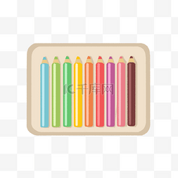 彩色铅笔素材图片_手绘卡通彩色铅笔