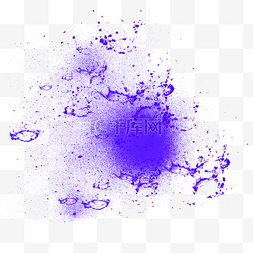 喷溅墨迹图案图片_蓝色油漆喷溅元素