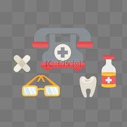 创可贴矢量图片_红十字医学用品矢量素材