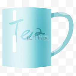 喝茶手绘图片_手绘餐具茶杯插画