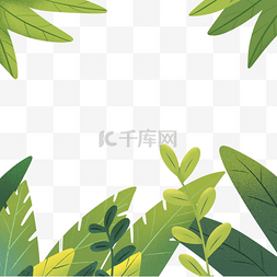 绿色小草手绘素材