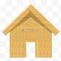 木头房屋装饰插画