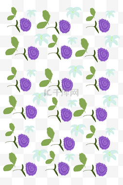 紫色的小花底纹插画