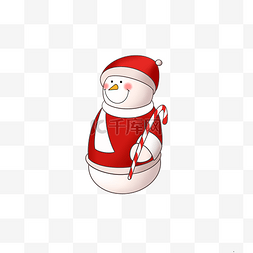 小朋友圣诞素材图片_圣诞节雪人手绘插画