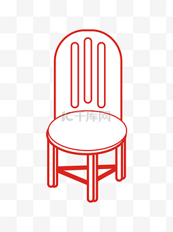 中国风桌子桌子图片_剪纸剪影凳子商用红色中国风