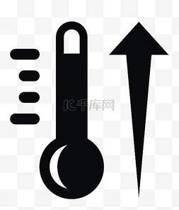 温度湿度图片_黑色卡通温度图标