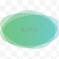 绿色边框矢量边框图片_绿色几何椭圆形边框