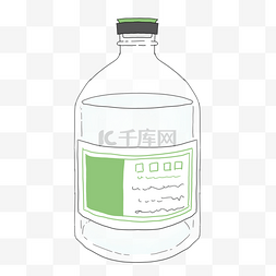 输液瓶液体手绘插画