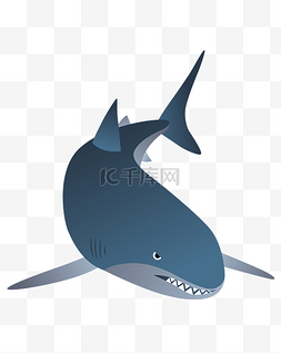可爱卡通鲨鱼图片_矢量手绘卡通鲨鱼