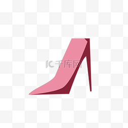 卡通粉色高跟鞋图片_红粉色高跟鞋卡通png素材