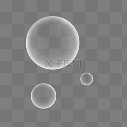 透明泡泡漂浮素材