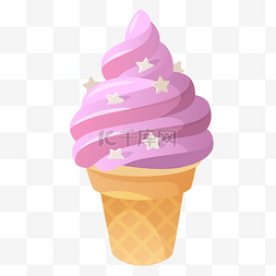 冰淇淋手绘图片_夏季食物卡通手绘甜筒