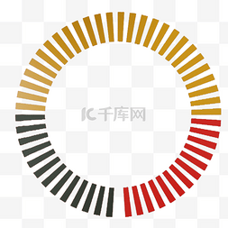 弧度装饰图片_彩色科技圆环刻度元素