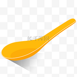 勺子里的红糖图片_免扣手绘卡通勺子橘色