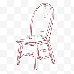 线描椅子家居插画