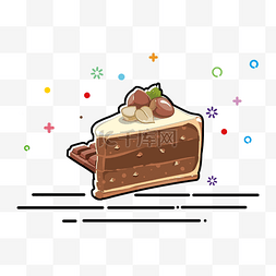 芝士蛋糕图片_手绘卡通奶油蛋糕