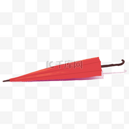 一把红色的小雨伞免抠图
