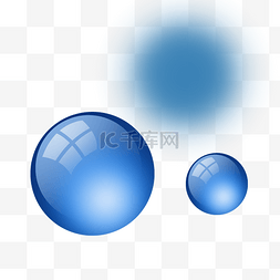蓝色光芒背景图片_蓝色水晶球免抠素材