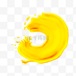 金黄色的果汁插画