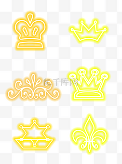 皇冠光效发光金色装饰图案设计