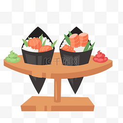日本料理手绘图片_手绘日料日本料理饭团