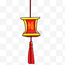 新年红色的灯笼挂饰