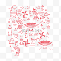 旅游海报图片_柳州工业城市旅游元素底纹下载