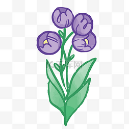 紫色的鲜花免抠图